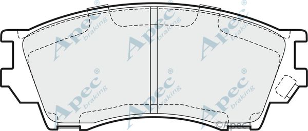 APEC BRAKING Piduriklotsi komplekt,ketaspidur PAD878